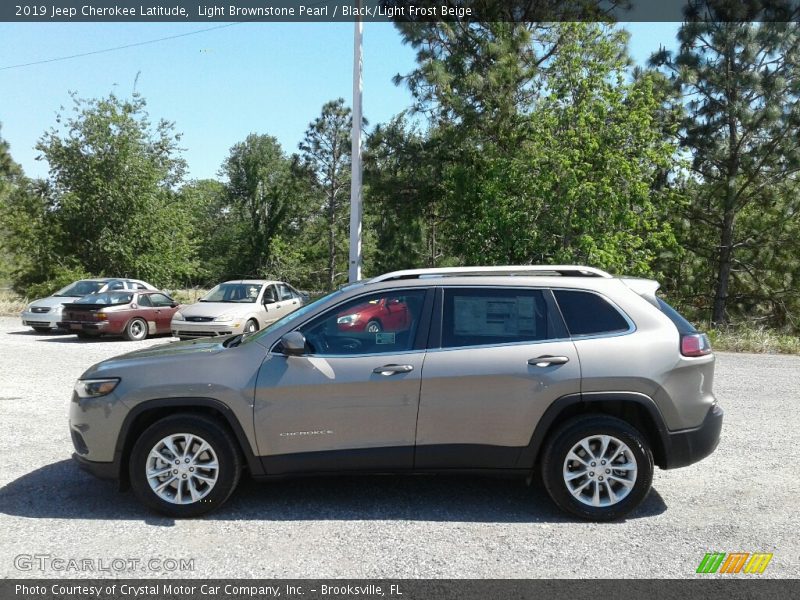 Light Brownstone Pearl / Black/Light Frost Beige 2019 Jeep Cherokee Latitude