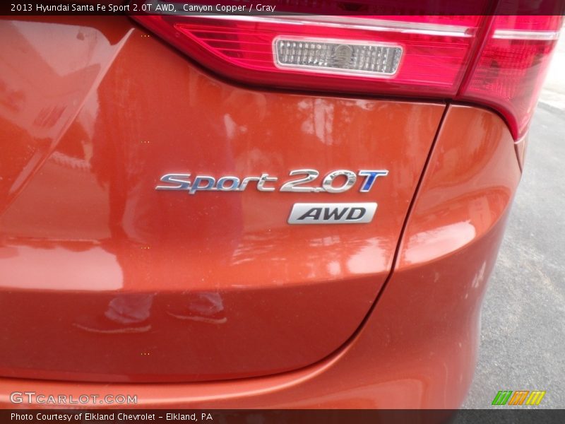 Canyon Copper / Gray 2013 Hyundai Santa Fe Sport 2.0T AWD