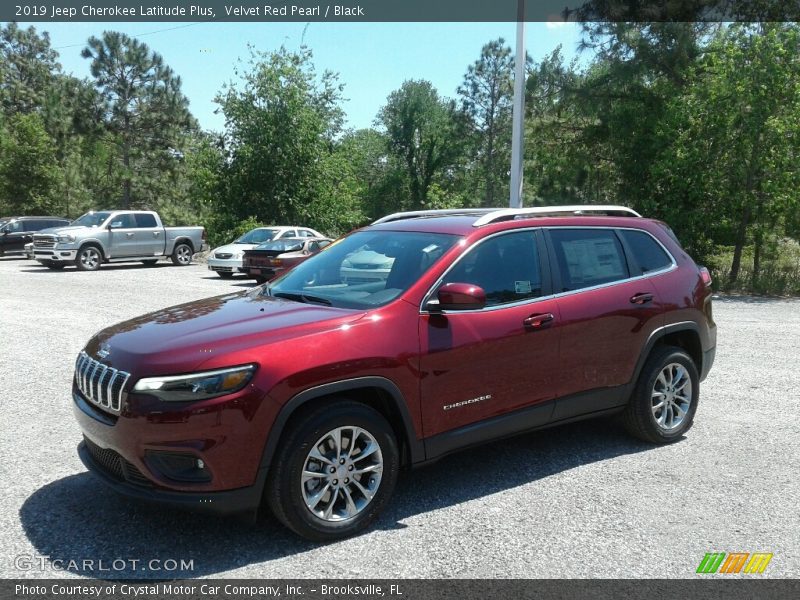 Velvet Red Pearl / Black 2019 Jeep Cherokee Latitude Plus