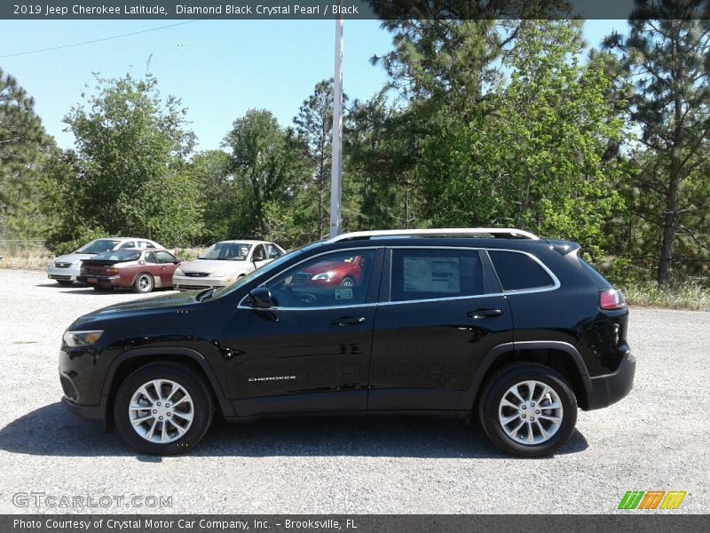 Diamond Black Crystal Pearl / Black 2019 Jeep Cherokee Latitude