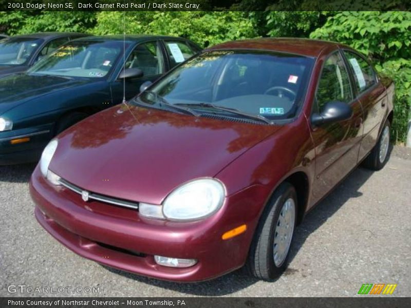 Dark Garnet Red Pearl / Dark Slate Gray 2001 Dodge Neon SE