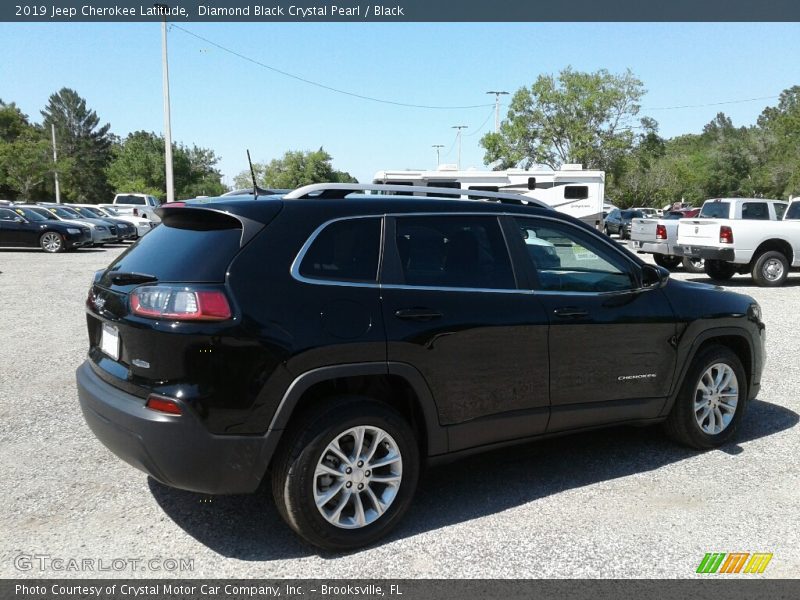 Diamond Black Crystal Pearl / Black 2019 Jeep Cherokee Latitude