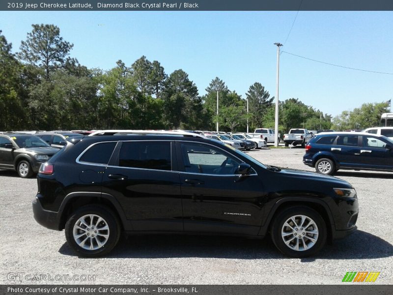 Diamond Black Crystal Pearl / Black 2019 Jeep Cherokee Latitude
