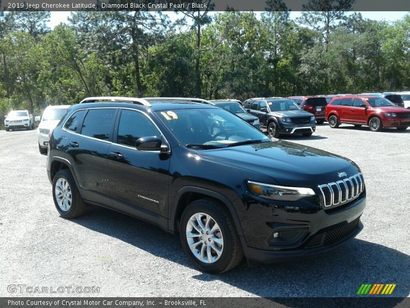 Diamond Black Crystal Pearl / Black 2019 Jeep Cherokee Latitude