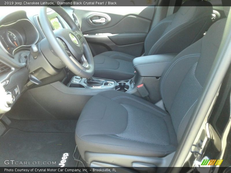 Diamond Black Crystal Pearl / Black 2019 Jeep Cherokee Latitude