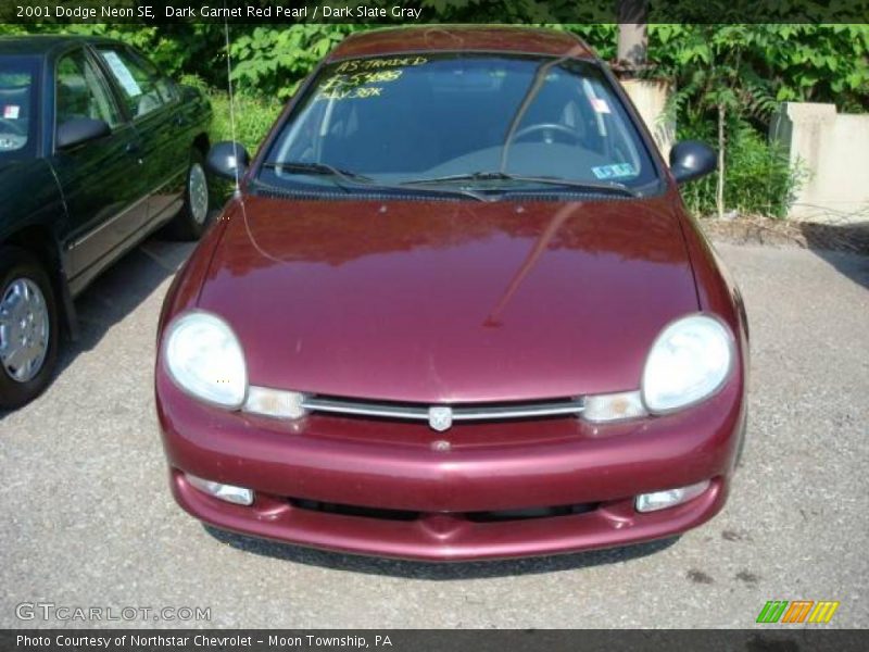 Dark Garnet Red Pearl / Dark Slate Gray 2001 Dodge Neon SE