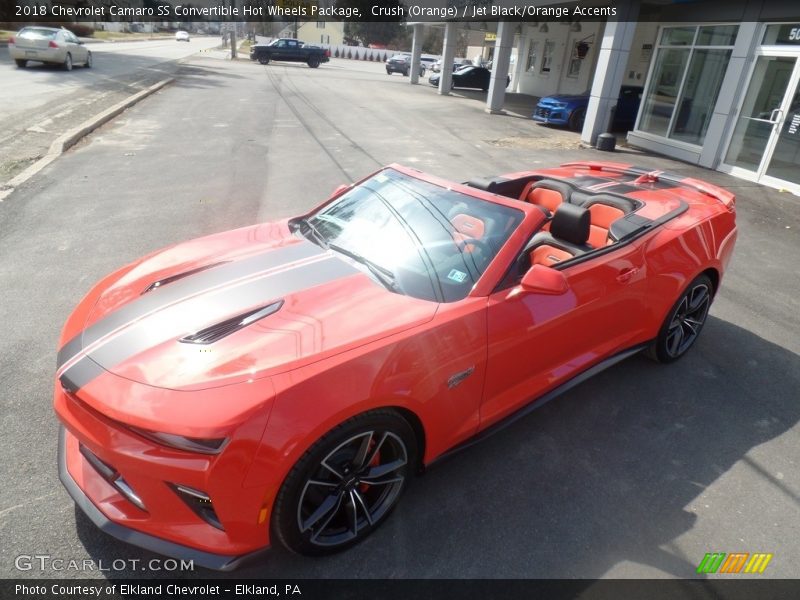Crush (Orange) / Jet Black/Orange Accents 2018 Chevrolet Camaro SS Convertible Hot Wheels Package