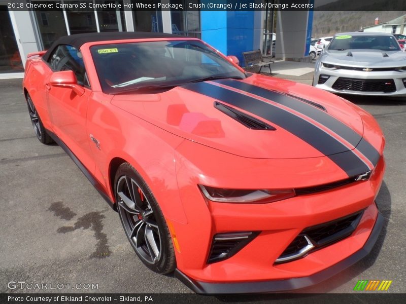 Crush (Orange) / Jet Black/Orange Accents 2018 Chevrolet Camaro SS Convertible Hot Wheels Package