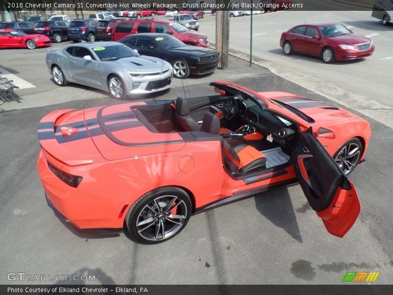 Crush (Orange) / Jet Black/Orange Accents 2018 Chevrolet Camaro SS Convertible Hot Wheels Package