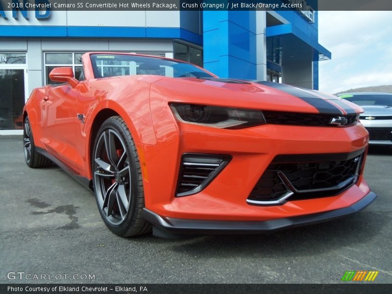 Crush (Orange) / Jet Black/Orange Accents 2018 Chevrolet Camaro SS Convertible Hot Wheels Package