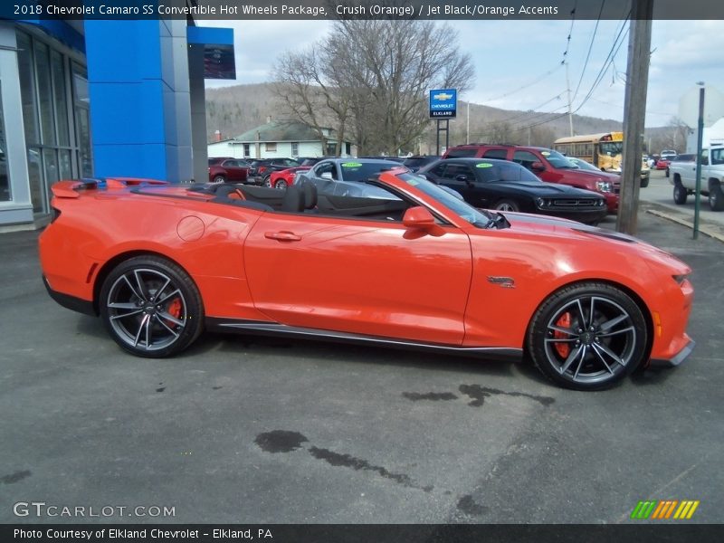 Crush (Orange) / Jet Black/Orange Accents 2018 Chevrolet Camaro SS Convertible Hot Wheels Package