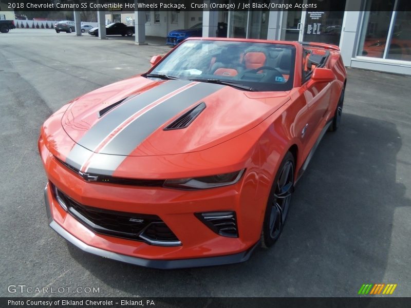 Crush (Orange) / Jet Black/Orange Accents 2018 Chevrolet Camaro SS Convertible Hot Wheels Package