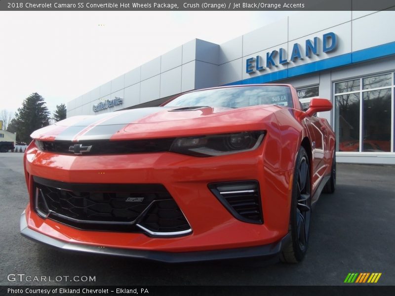 Crush (Orange) / Jet Black/Orange Accents 2018 Chevrolet Camaro SS Convertible Hot Wheels Package