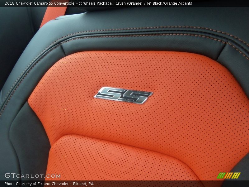 Crush (Orange) / Jet Black/Orange Accents 2018 Chevrolet Camaro SS Convertible Hot Wheels Package