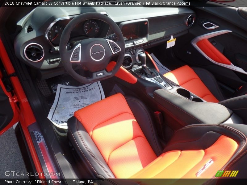 Crush (Orange) / Jet Black/Orange Accents 2018 Chevrolet Camaro SS Convertible Hot Wheels Package