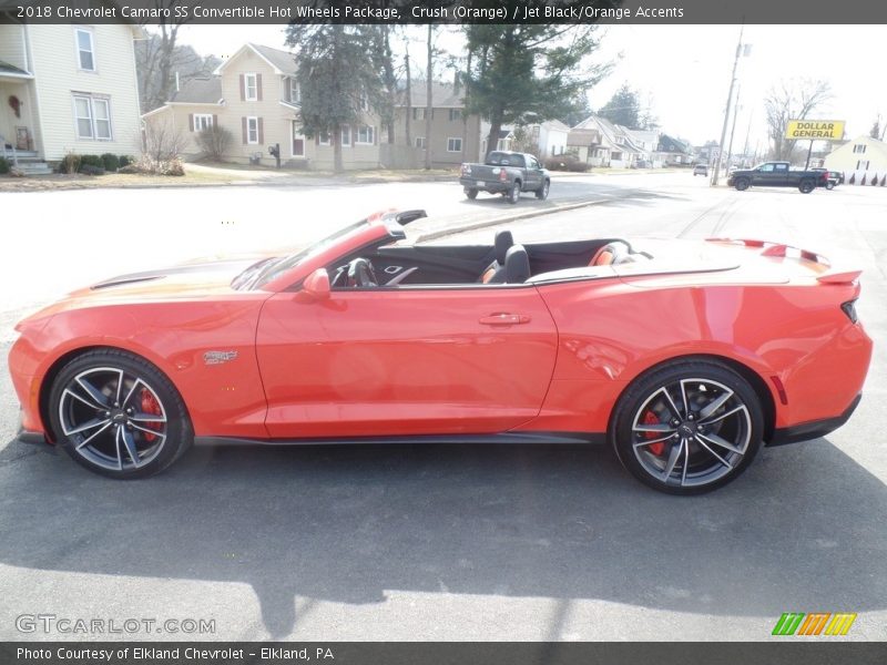 Crush (Orange) / Jet Black/Orange Accents 2018 Chevrolet Camaro SS Convertible Hot Wheels Package