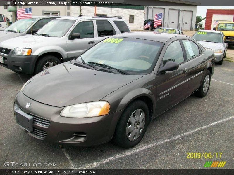 Taupe Frost Metallic / Sandstone 2001 Dodge Stratus SE Sedan