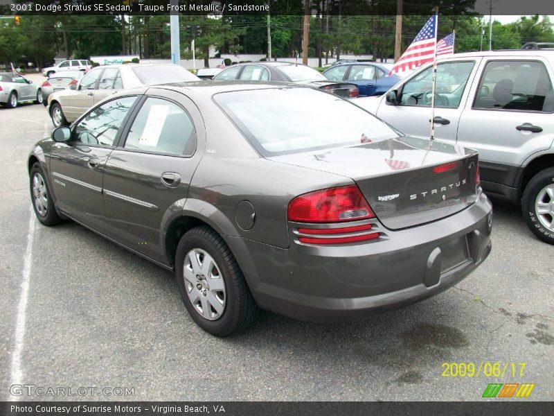 Taupe Frost Metallic / Sandstone 2001 Dodge Stratus SE Sedan