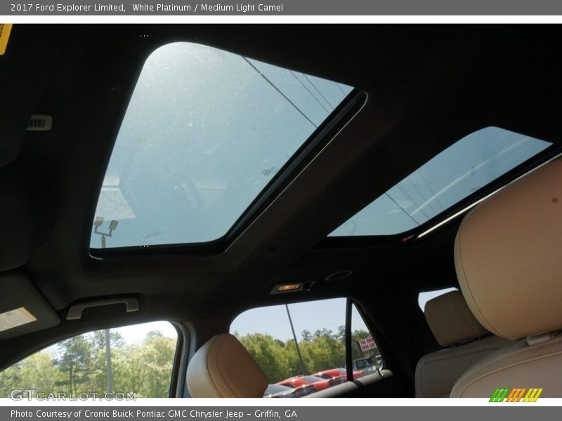 White Platinum / Medium Light Camel 2017 Ford Explorer Limited