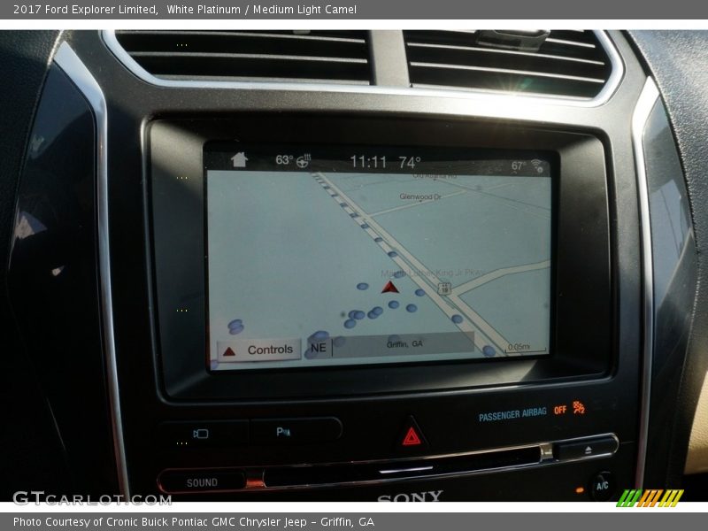 White Platinum / Medium Light Camel 2017 Ford Explorer Limited