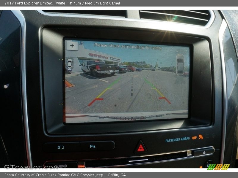 White Platinum / Medium Light Camel 2017 Ford Explorer Limited