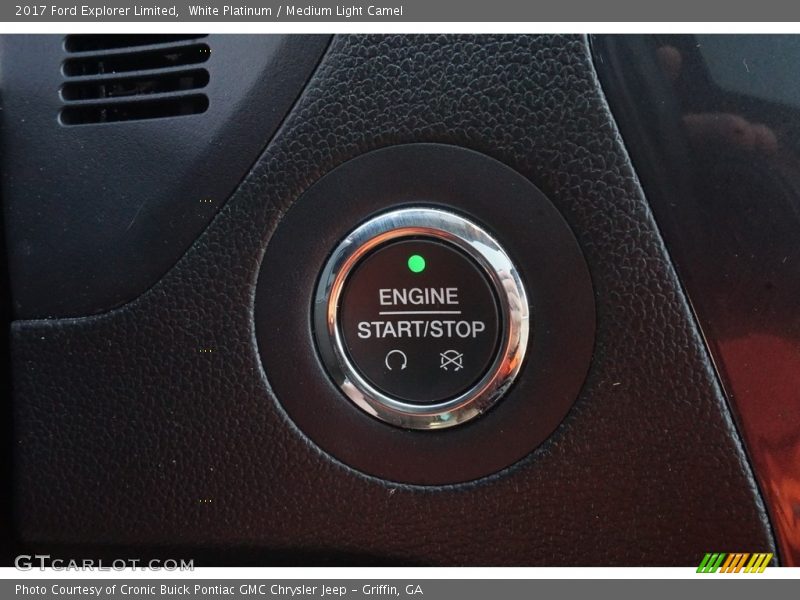 White Platinum / Medium Light Camel 2017 Ford Explorer Limited