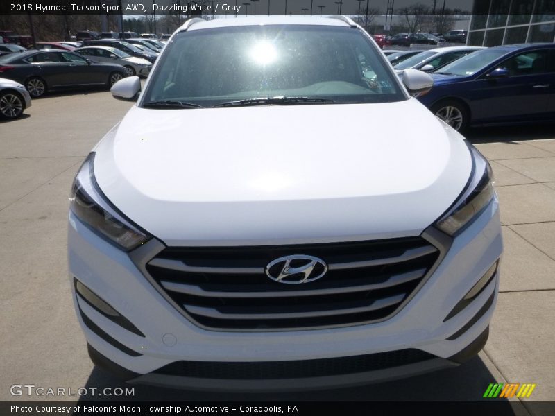 Dazzling White / Gray 2018 Hyundai Tucson Sport AWD