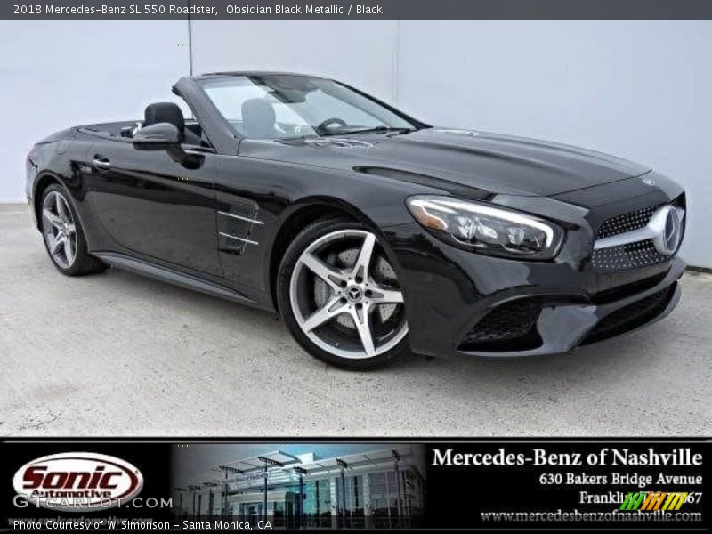 Obsidian Black Metallic / Black 2018 Mercedes-Benz SL 550 Roadster