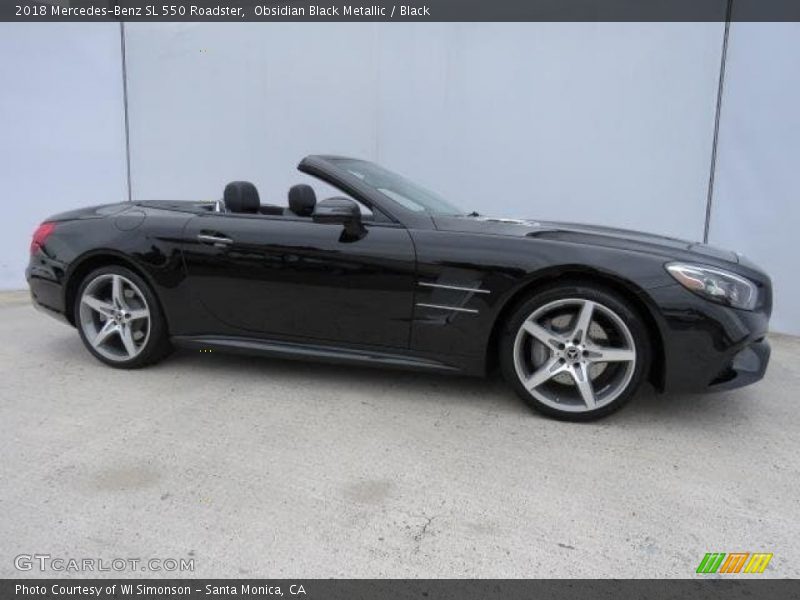 Obsidian Black Metallic / Black 2018 Mercedes-Benz SL 550 Roadster