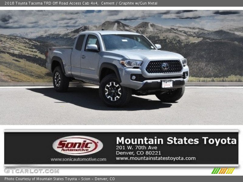 Cement / Graphite w/Gun Metal 2018 Toyota Tacoma TRD Off Road Access Cab 4x4