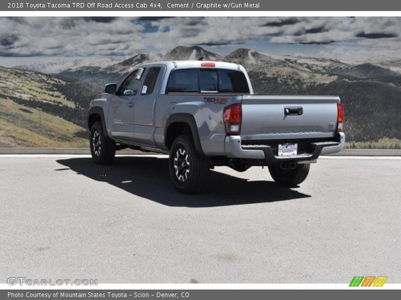 Cement / Graphite w/Gun Metal 2018 Toyota Tacoma TRD Off Road Access Cab 4x4