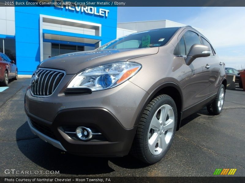 Cocoa Silver Metallic / Ebony 2015 Buick Encore Convenience AWD