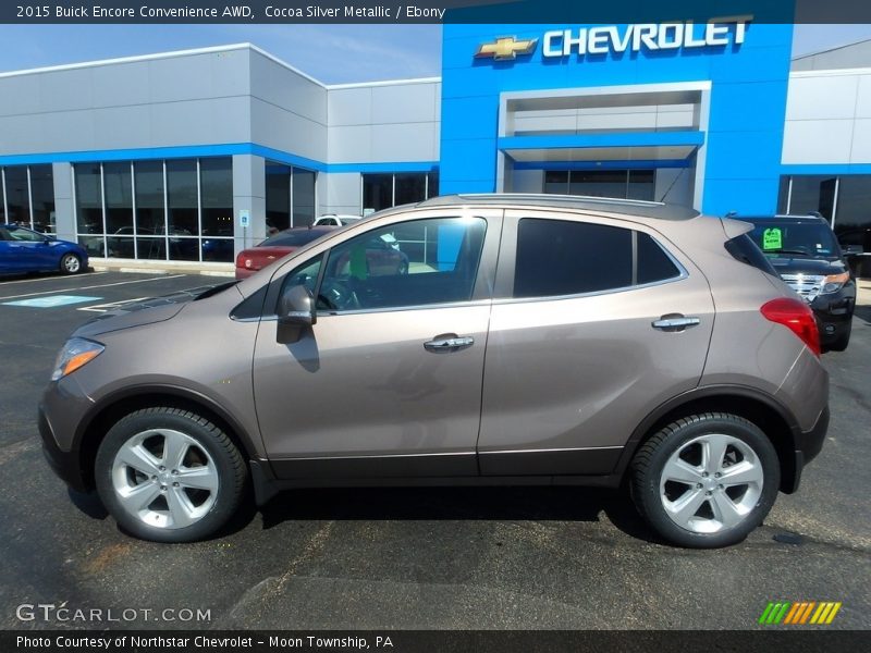 Cocoa Silver Metallic / Ebony 2015 Buick Encore Convenience AWD