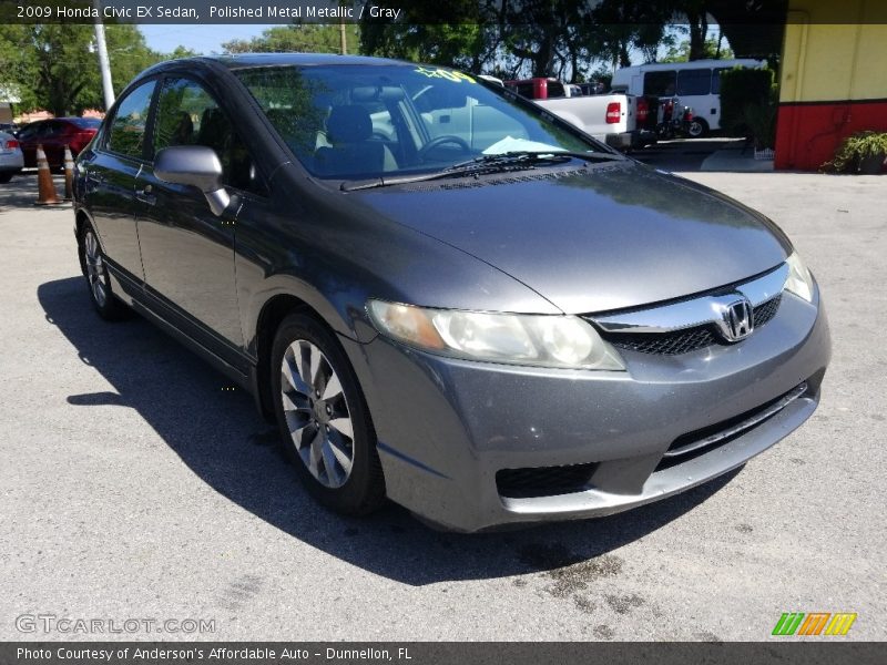 Polished Metal Metallic / Gray 2009 Honda Civic EX Sedan