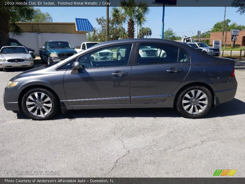 Polished Metal Metallic / Gray 2009 Honda Civic EX Sedan