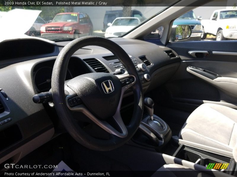 Polished Metal Metallic / Gray 2009 Honda Civic EX Sedan