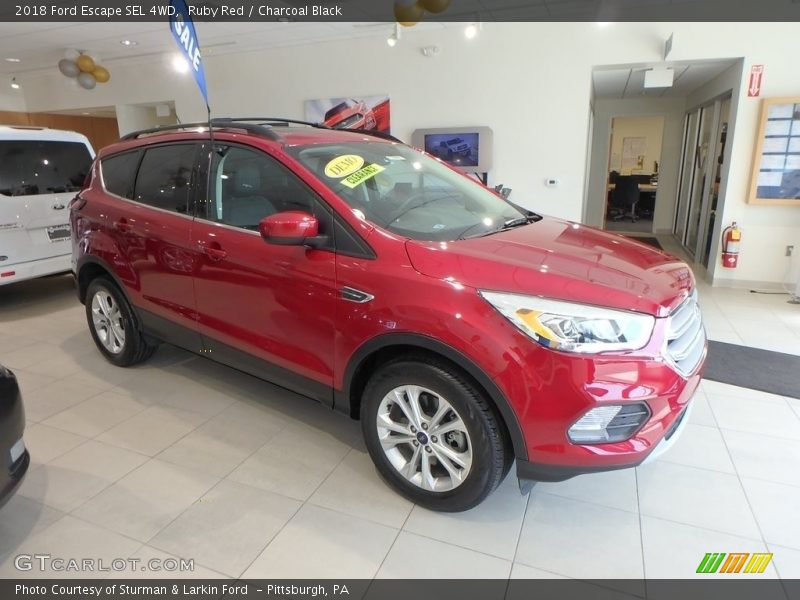 Ruby Red / Charcoal Black 2018 Ford Escape SEL 4WD