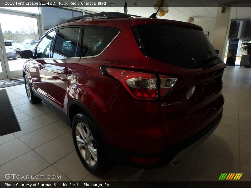 Ruby Red / Charcoal Black 2018 Ford Escape SEL 4WD