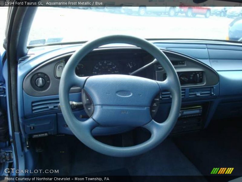 Aquamarine Frost Metallic / Blue 1994 Ford Taurus GL