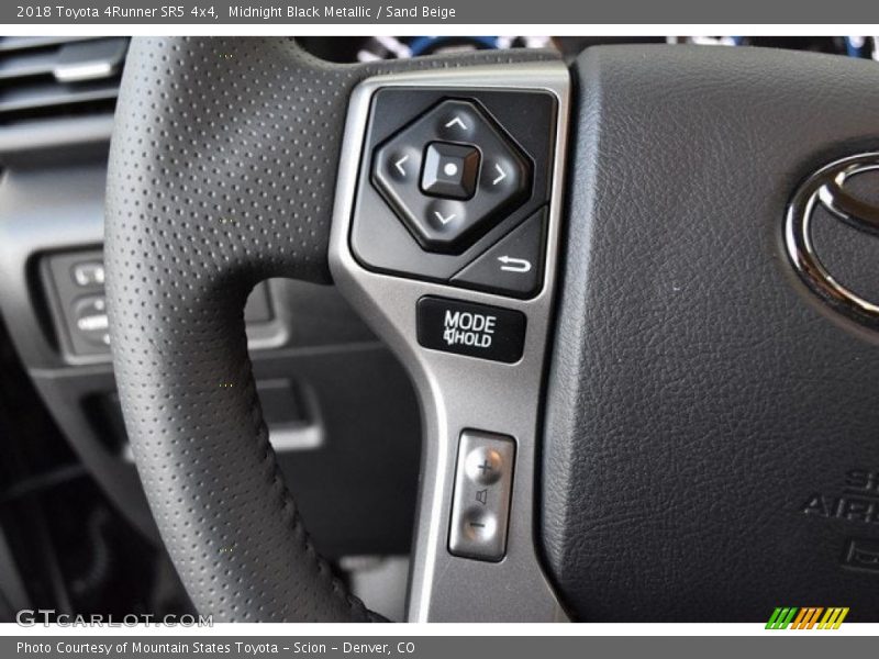 Midnight Black Metallic / Sand Beige 2018 Toyota 4Runner SR5 4x4