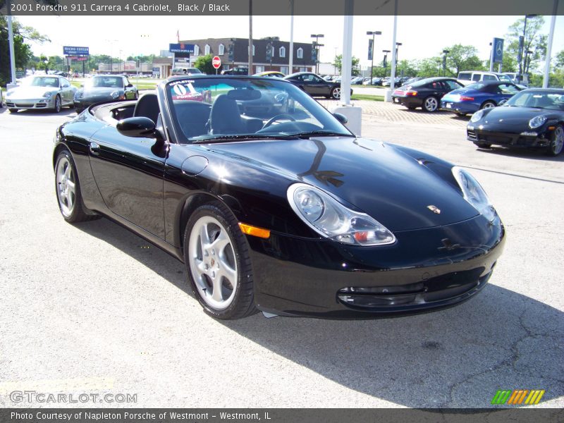 Black / Black 2001 Porsche 911 Carrera 4 Cabriolet