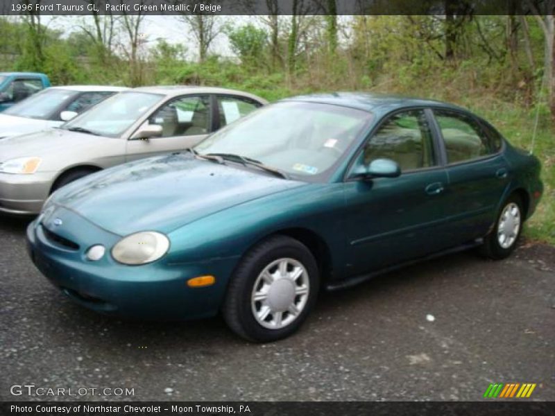 Pacific Green Metallic / Beige 1996 Ford Taurus GL