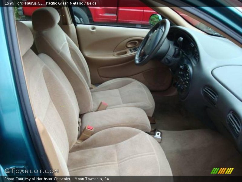 Pacific Green Metallic / Beige 1996 Ford Taurus GL