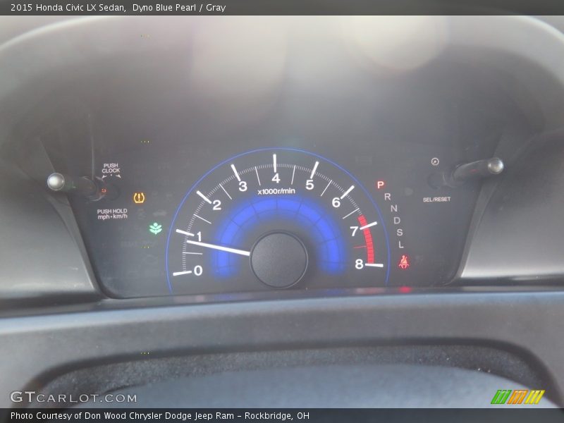 Dyno Blue Pearl / Gray 2015 Honda Civic LX Sedan