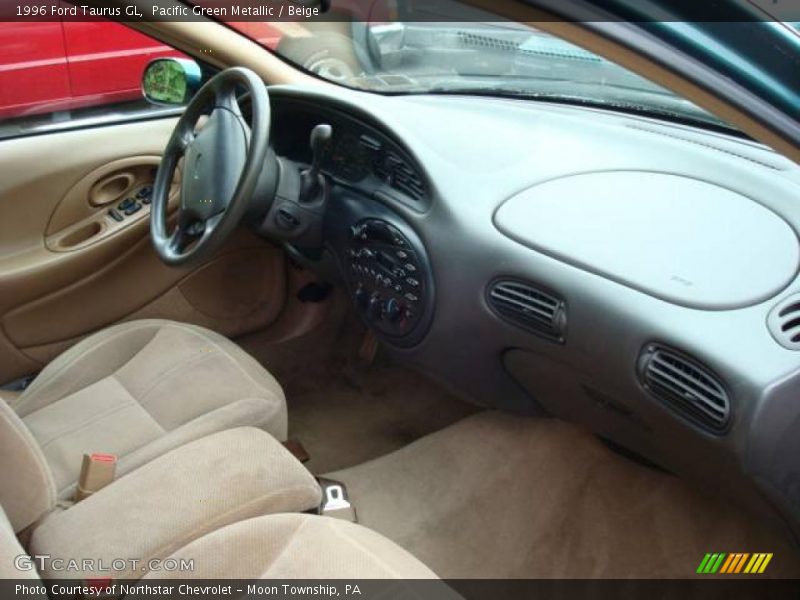 Pacific Green Metallic / Beige 1996 Ford Taurus GL