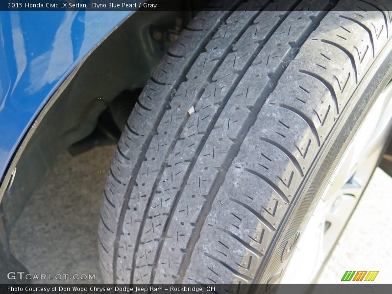 Dyno Blue Pearl / Gray 2015 Honda Civic LX Sedan