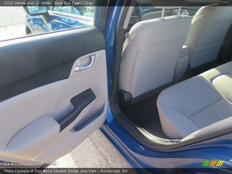 Dyno Blue Pearl / Gray 2015 Honda Civic LX Sedan