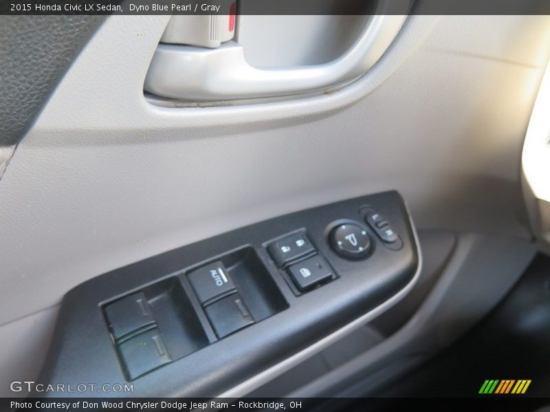 Dyno Blue Pearl / Gray 2015 Honda Civic LX Sedan