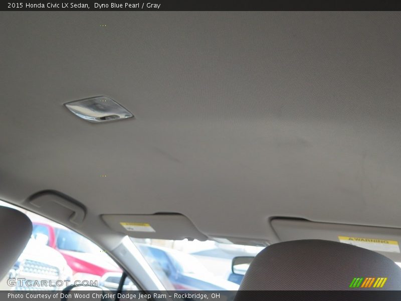 Dyno Blue Pearl / Gray 2015 Honda Civic LX Sedan