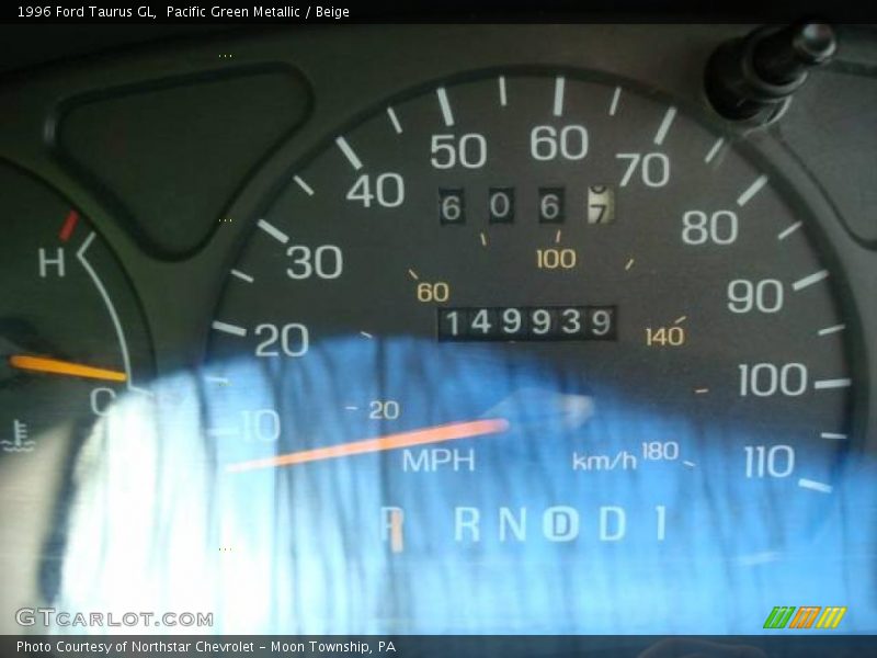 Pacific Green Metallic / Beige 1996 Ford Taurus GL